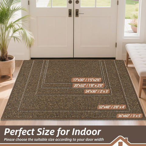 BEQHAUSE Dirt Trapper Door Mat dense yarns close-up highlighting moisture and dirt capture.