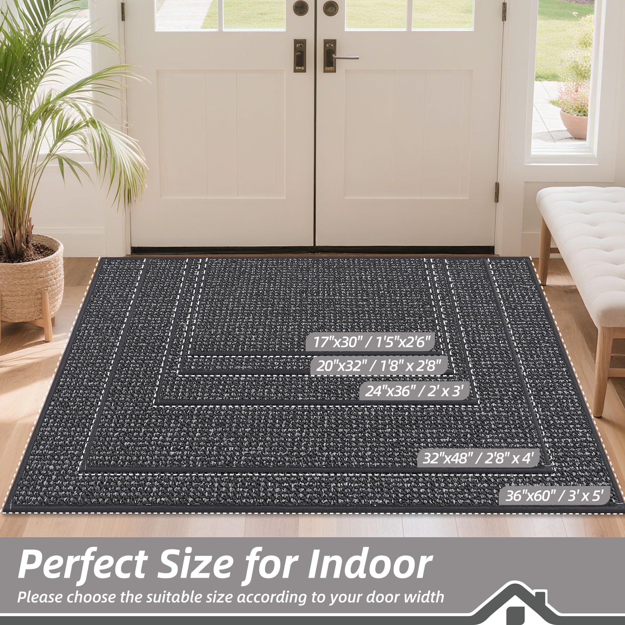 BEQHAUSE Dirt Trapper mat at front door demonstrates welcoming entrance and style