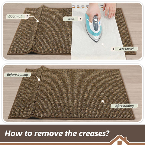 BEQHAUSE Dirt Trapper Door Mat creates a welcoming entry while trapping dirt.