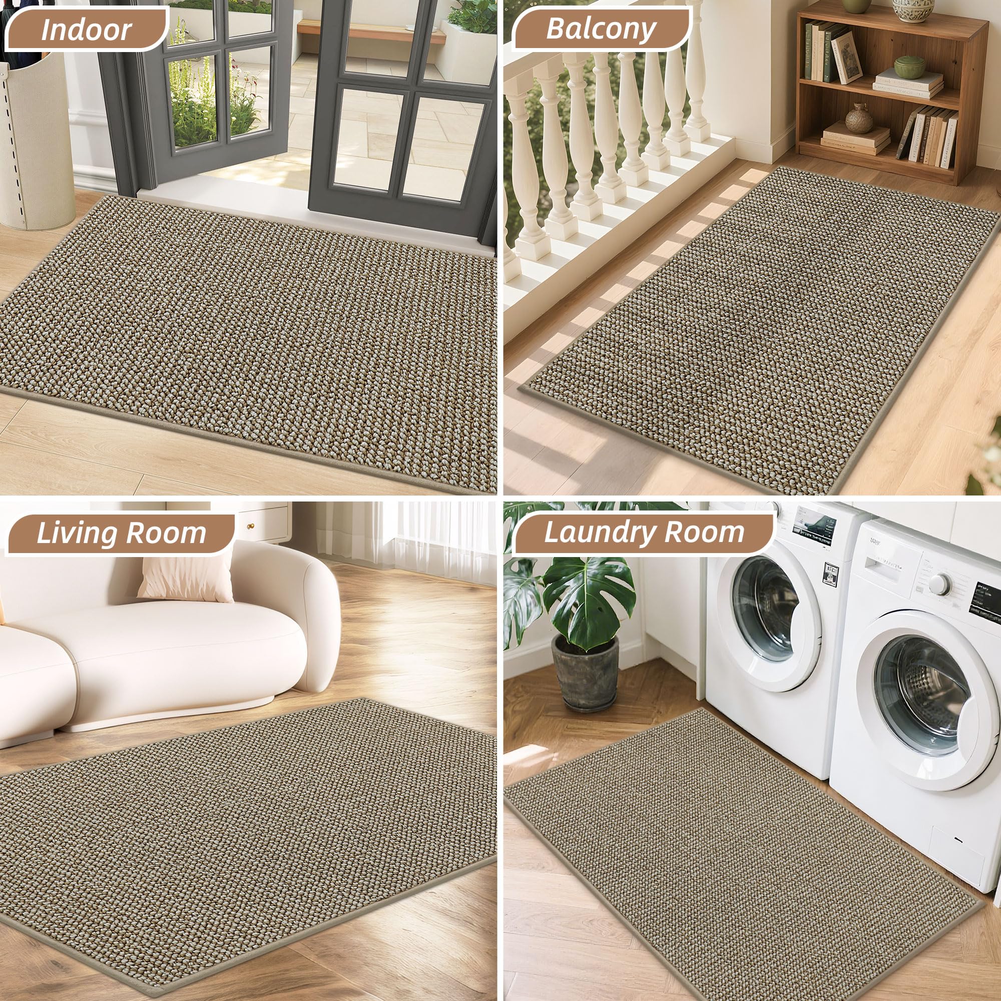 BEQHAUSE Dirt Trapper mat at indoor doorway for versatile use