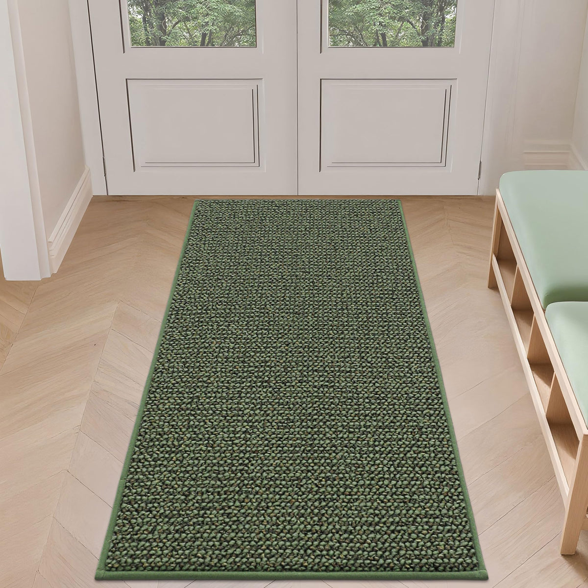 BEQHAUSE Dirt Trapper mat at the front door traps dirt and moisture