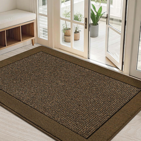 BEQHAUSE dirt-trapper door mat at the front door traps dirt and moisture