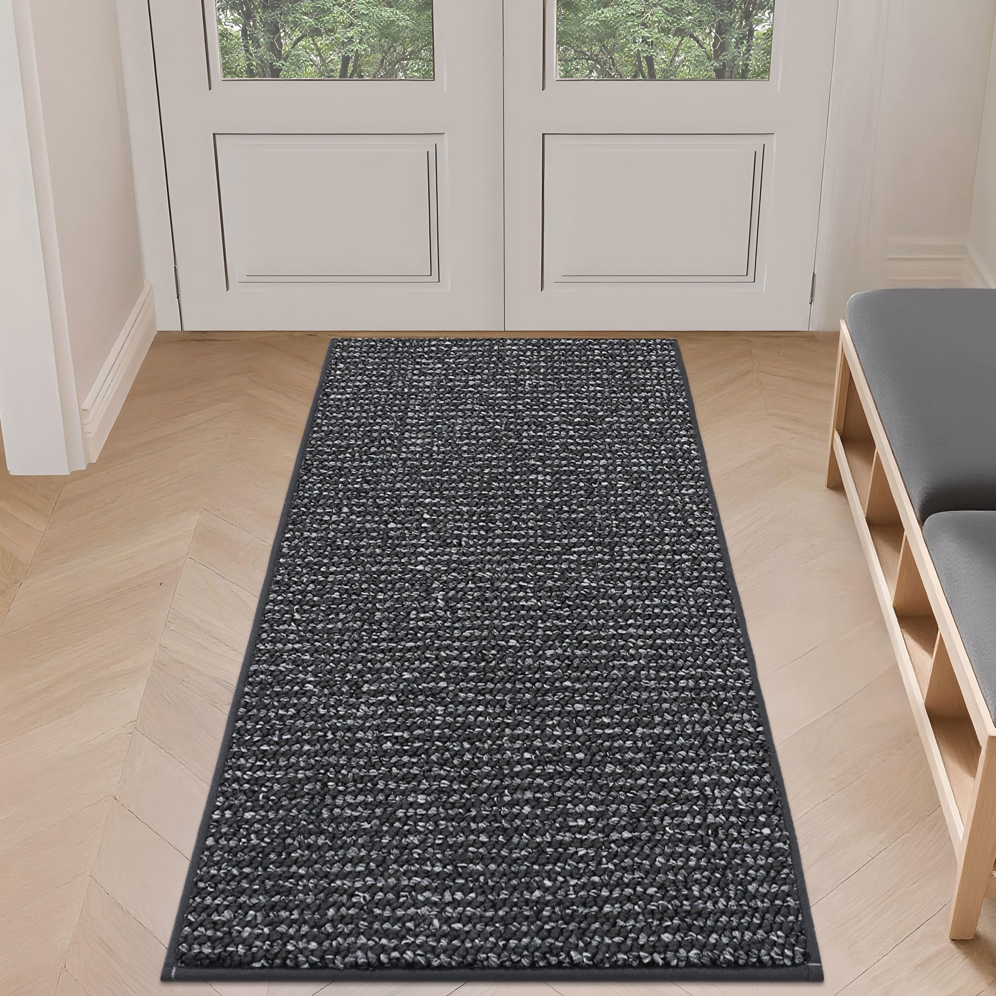 BEQHAUSE Dirt Trapper Doormat at the front door captures dirt before entry