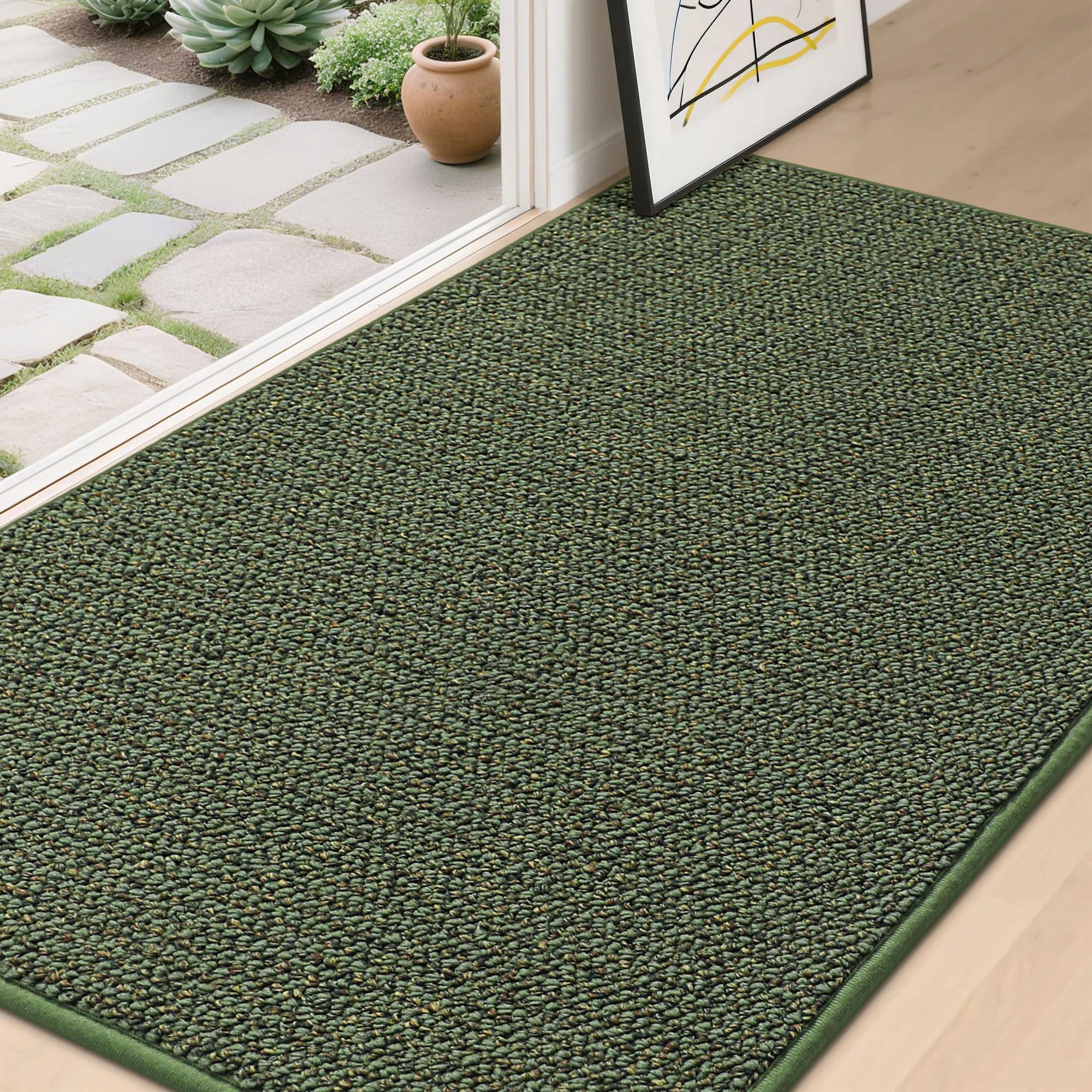 BEQHAUSE Dirt Trapper mat front view protects entry floors with 36x60 coverage.
