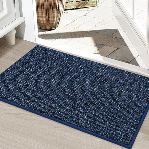BEQHAUSE Dirt Trapper door mat front view blue traps dirt at the entrance