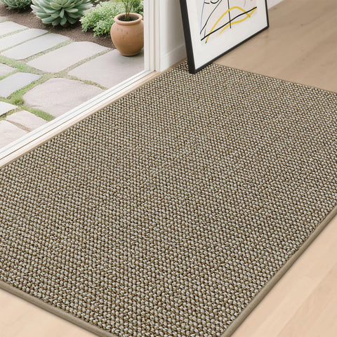 BEQHAUSE Dirt Trapper mat front view showing low-profile entry fit and dense fibers