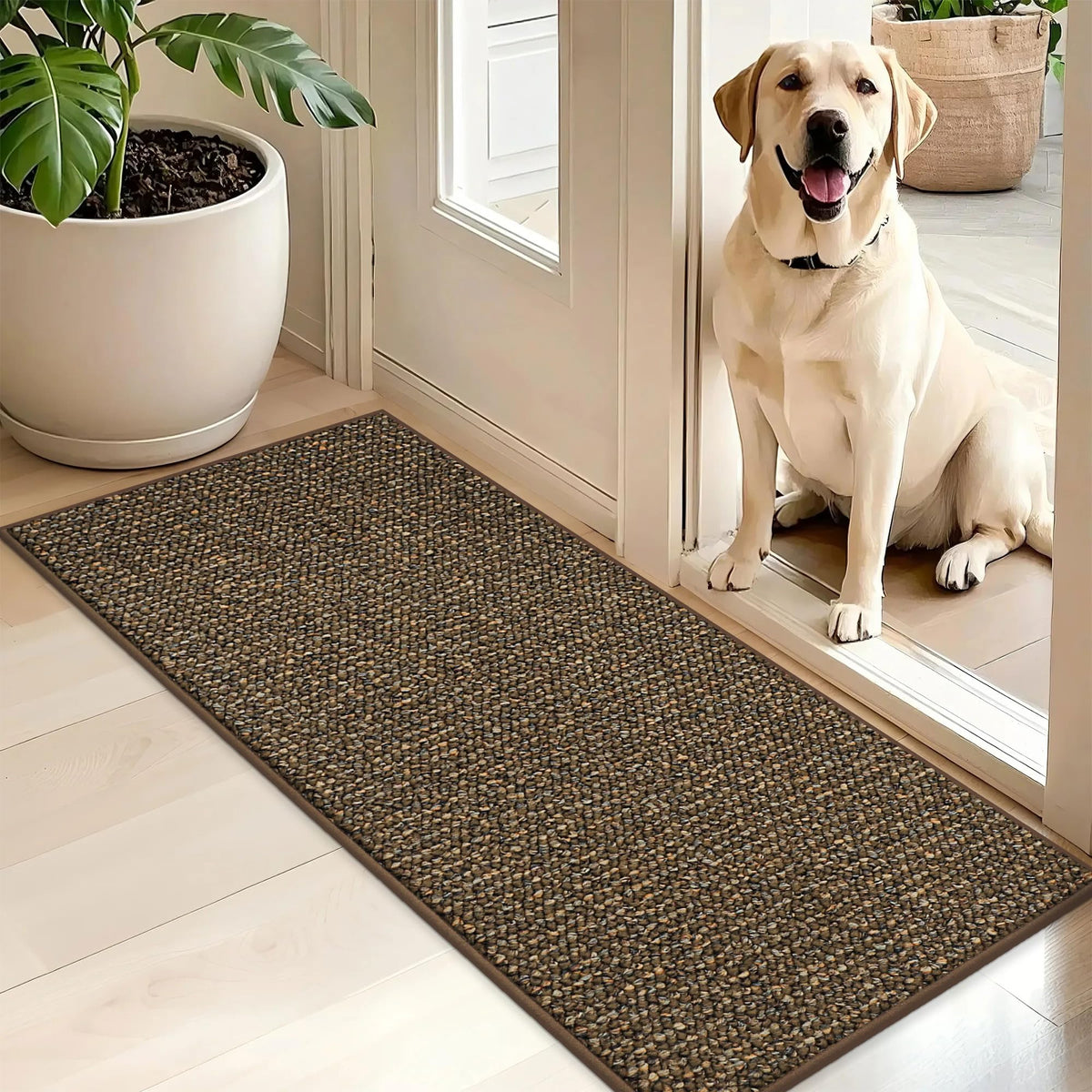 BEQHAUSE Dirt Trapper Door Mat front view showing low-profile design and full coverage