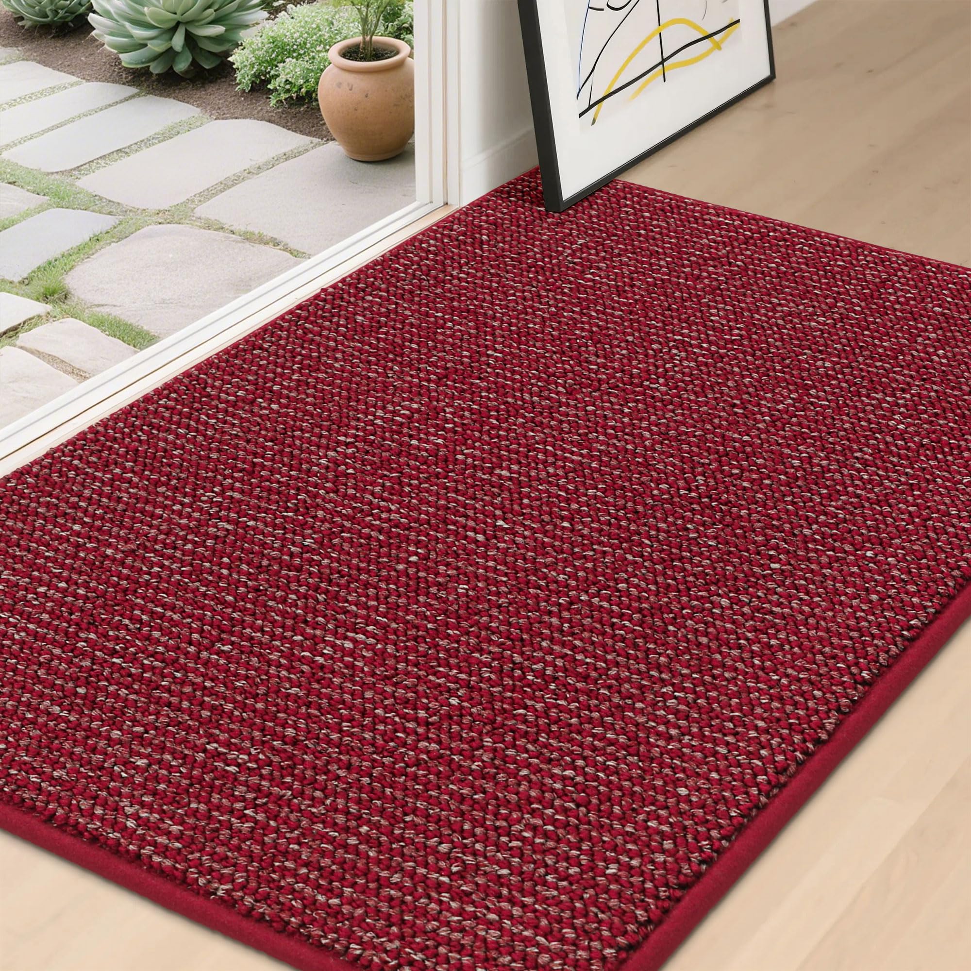 BEQHAUSE Dirt Trapper Door Mat front view protects entryways from dirt.
