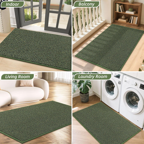 BEQHAUSE washable mat line supports cold-water rinse and machine wash.