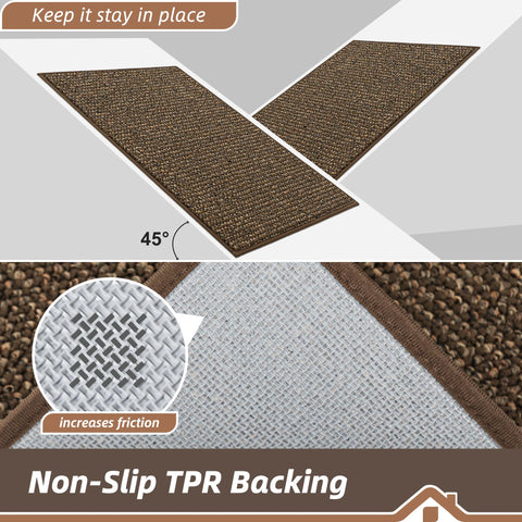 BEQHAUSE Dirt Trapper Door Mat low-profile design fits under doors