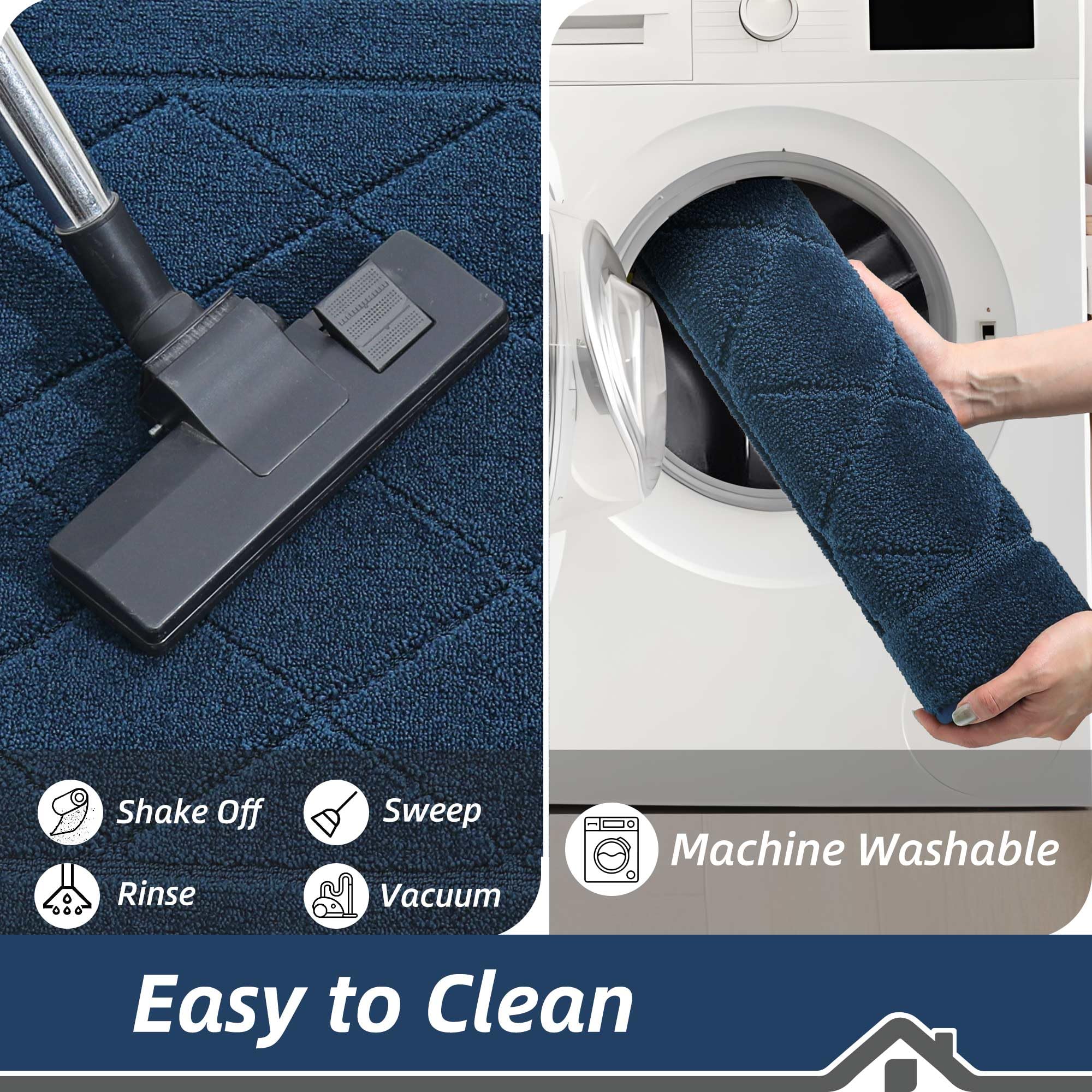 Low-profile BEQHAUSE mat fits under most doors without snagging