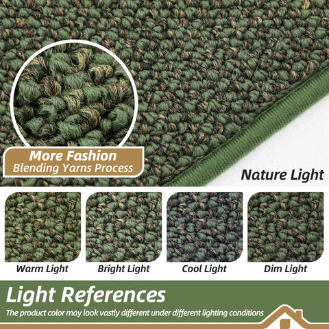 Non-slip backing keeps BEQHAUSE mat stable on dry indoor floors.