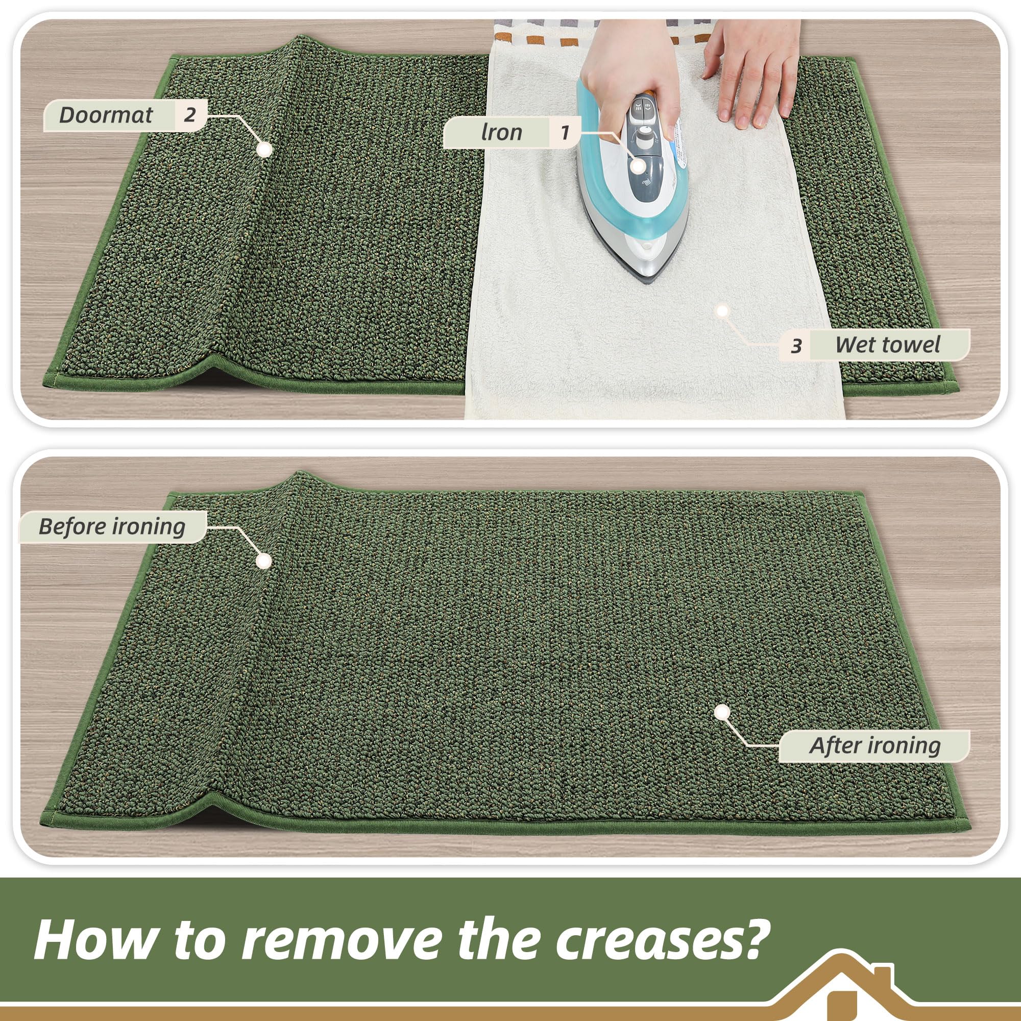 BEQHAUSE Dirt Trapper Door Mat 32x48 suits most entryways