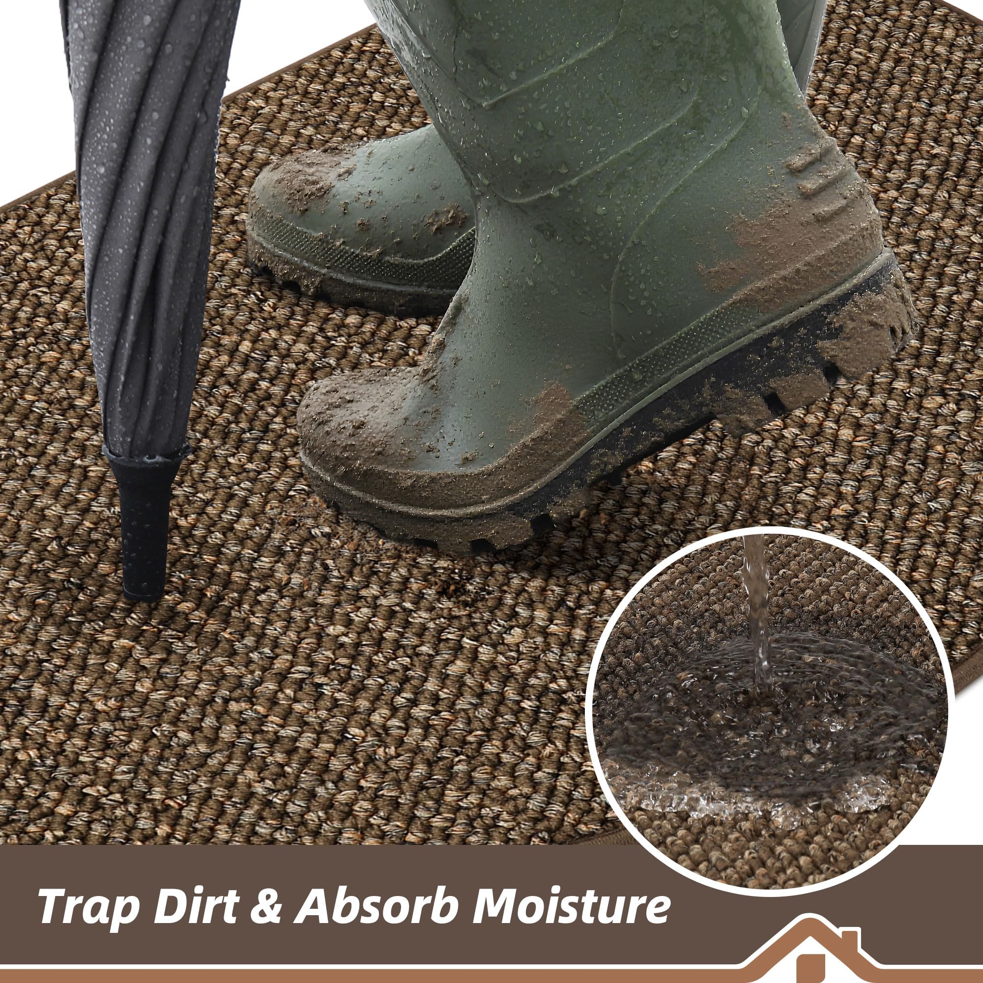 BEQHAUSE entry rug absorbs moisture to keep floors dry.