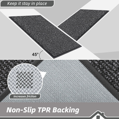 BEQHAUSE Dirt Trapper non-slip backing stays put on dry floors