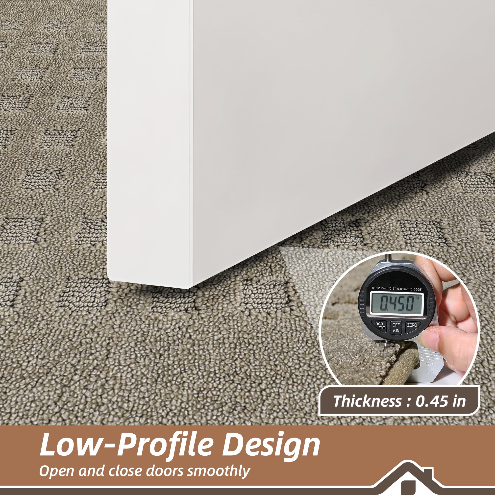 BEQHAUSE mat back with nonslip TPR backing stays put on dry floors