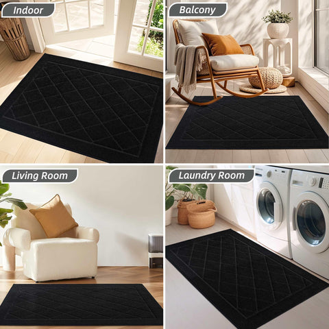 BEQHAUSE Dirt Trapper Washable Mat cleans easily with vacuum or hose