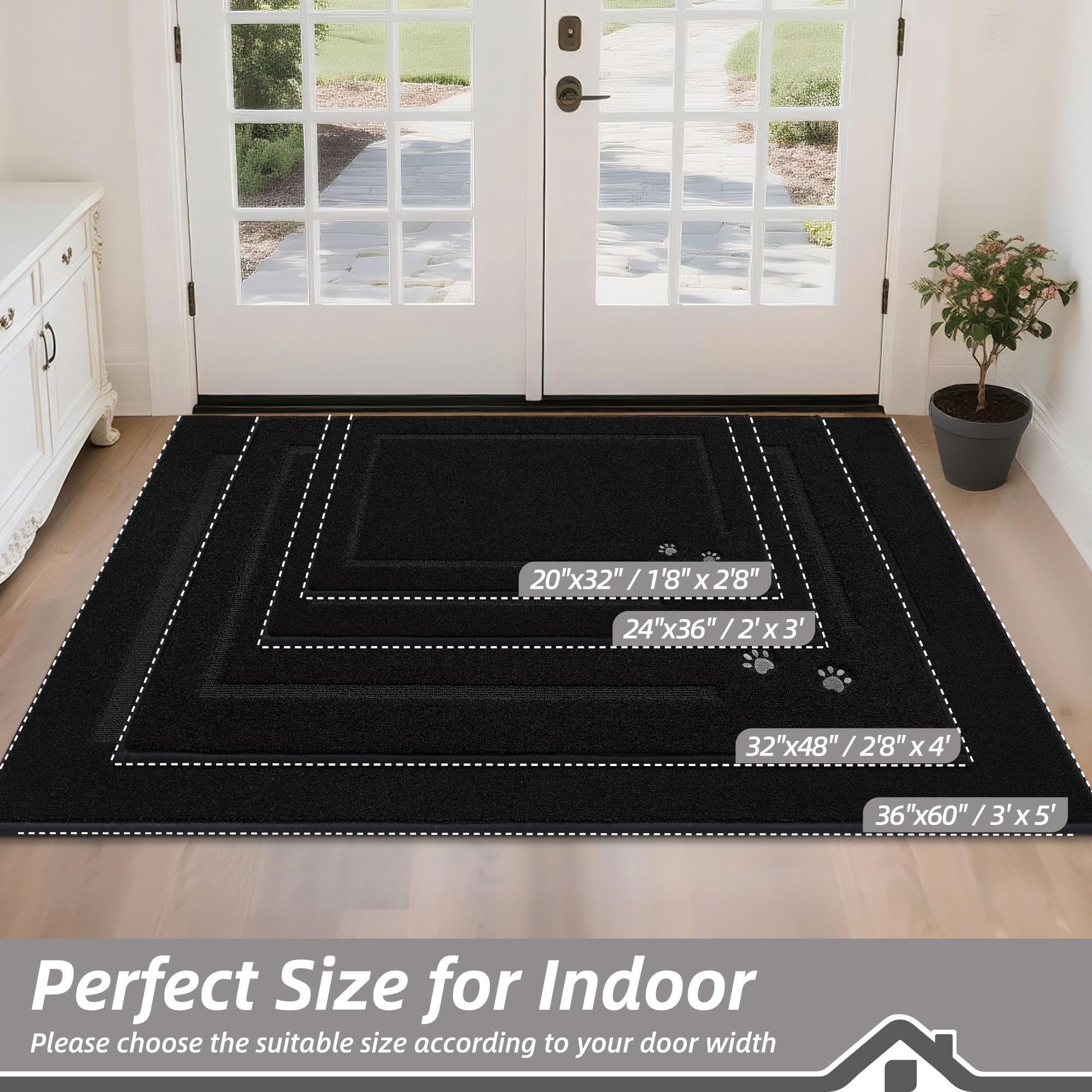 BEQHAUSE dog door mat absorb moisture soaks damp paws after rain