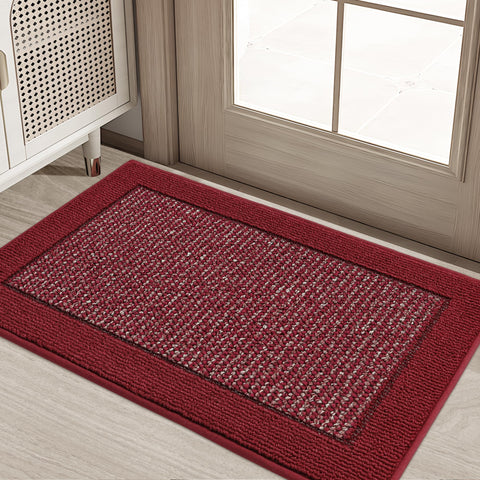 BEQHAUSE door mat front view highlights warm welcome and dirt-trapping surface.