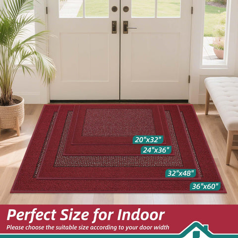 BEQHAUSE door mat texture detail shows dense fibers trapping moisture and dust.