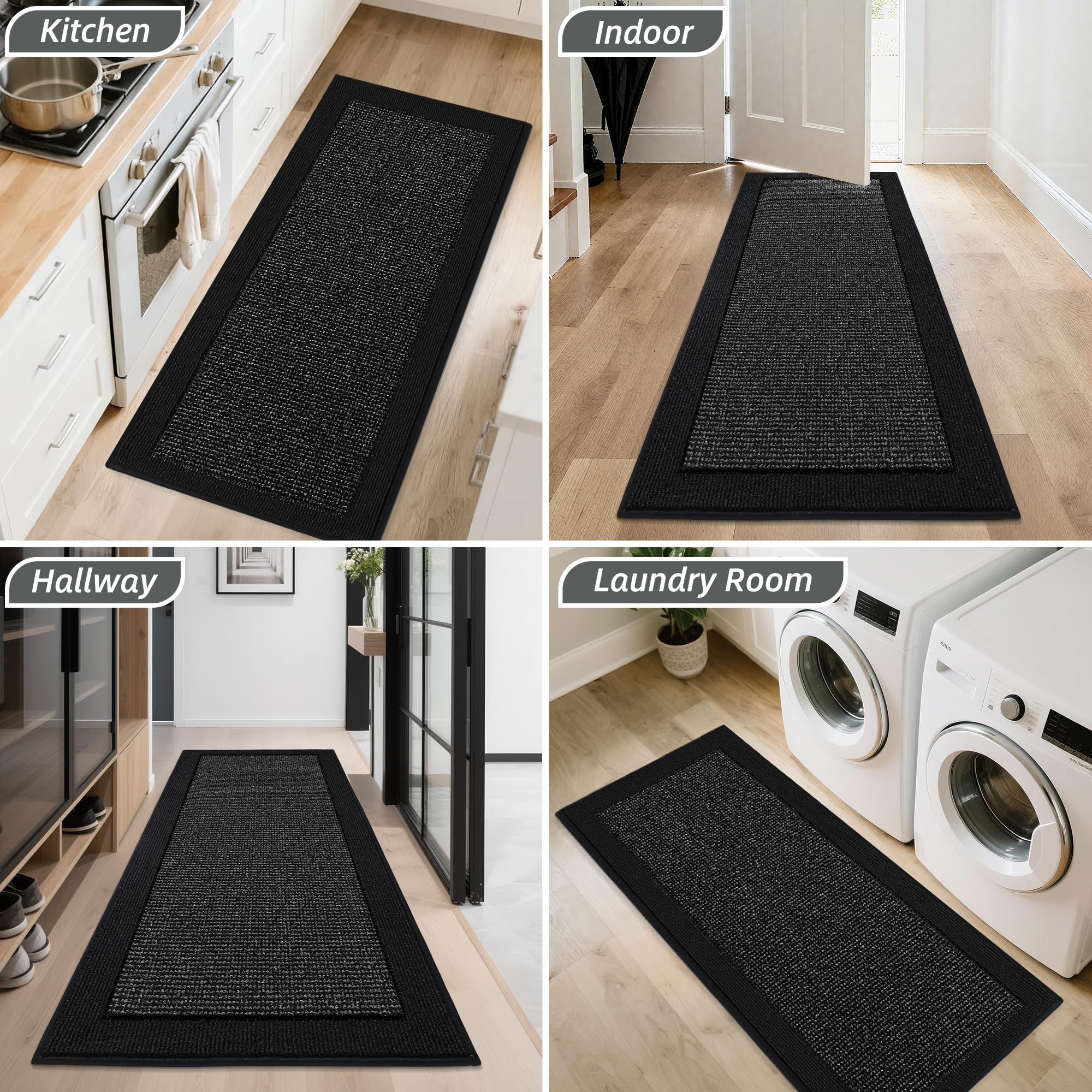 BEQHAUSE door mat 24x60 size fits front and back doors.