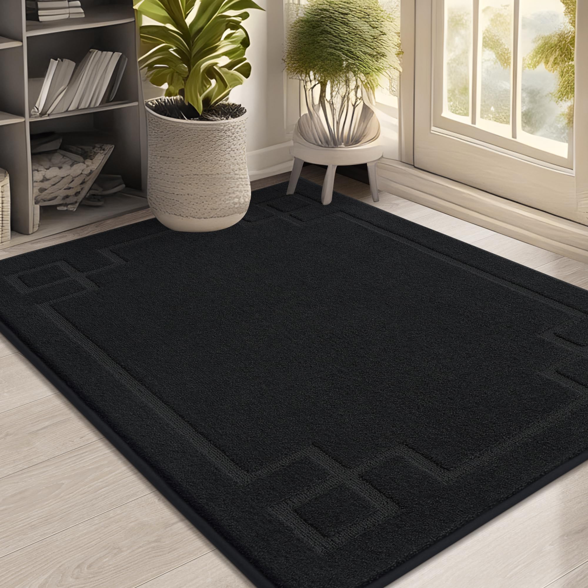 BEQHAUSE door mat 32x48, front view, absorbent surface for entryways