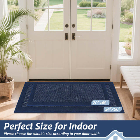 BEQHAUSE door mat dirt-scrape surface removes grime from footwear