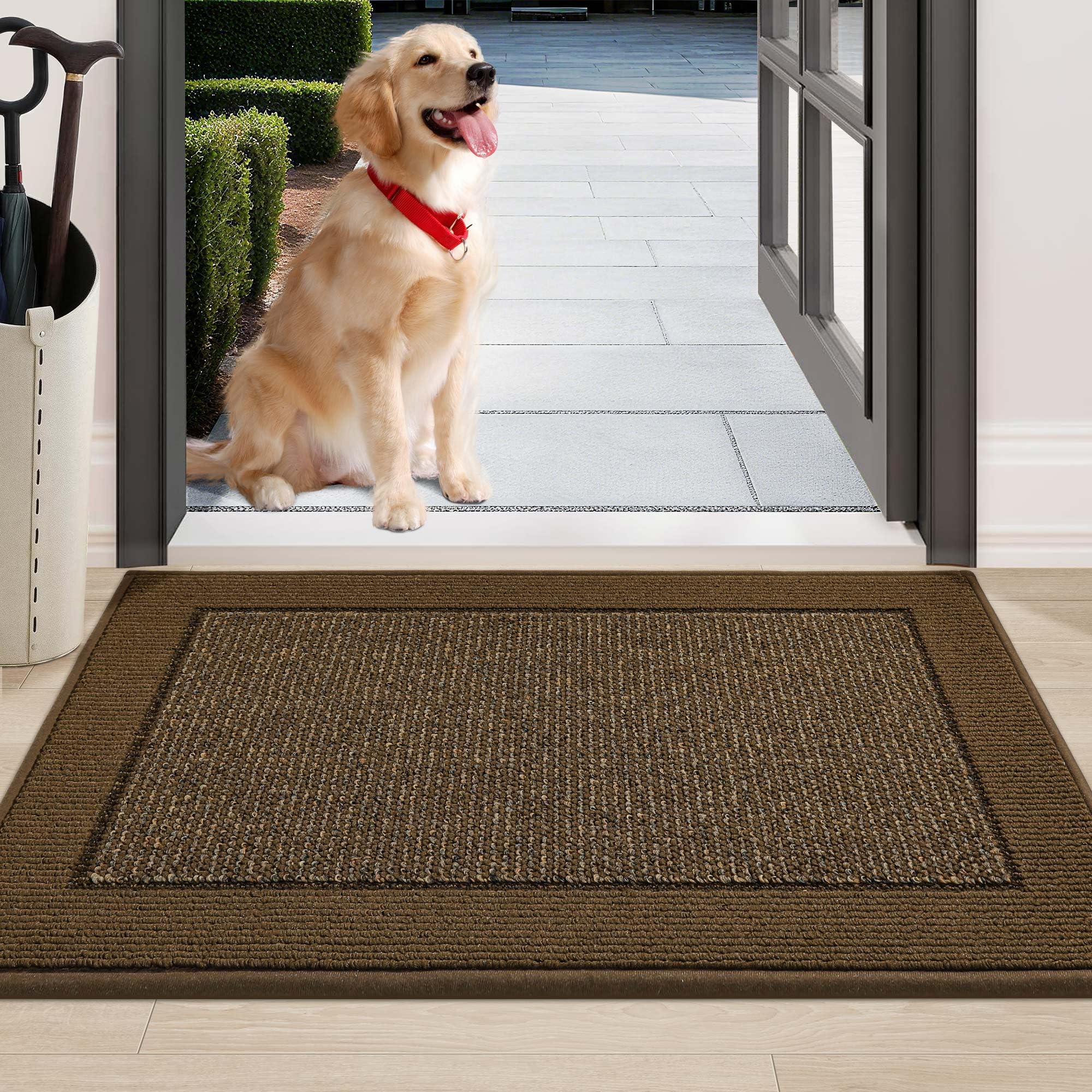 BEQHAUSE door mat dirt trap at the front door keeps floors clean.