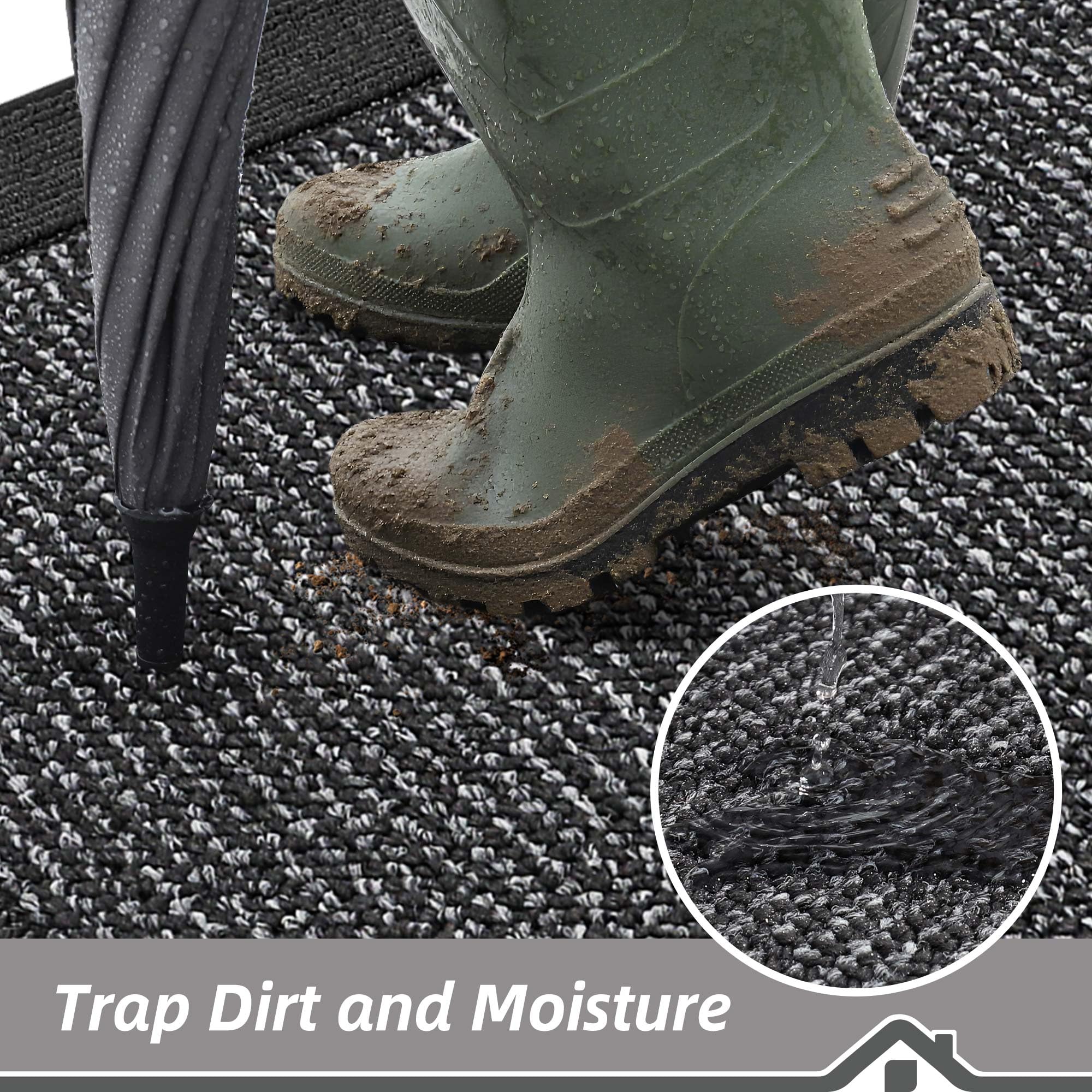 BEQHAUSE low-profile 0.4-inch mat glides under doors without snagging.