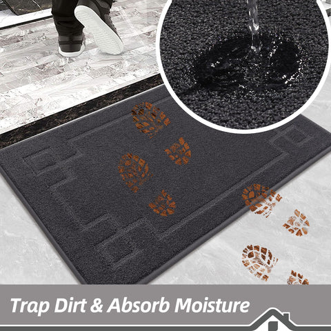 BEQHAUSE door mat low-profile edges prevent door snag and curling
