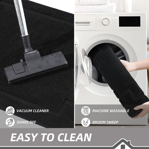 BEQHAUSE low-profile 0.45-inch mat stays tucked under doors