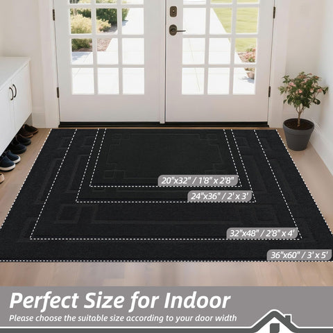 BEQHAUSE machine-washable mat cleans easily and dries quickly