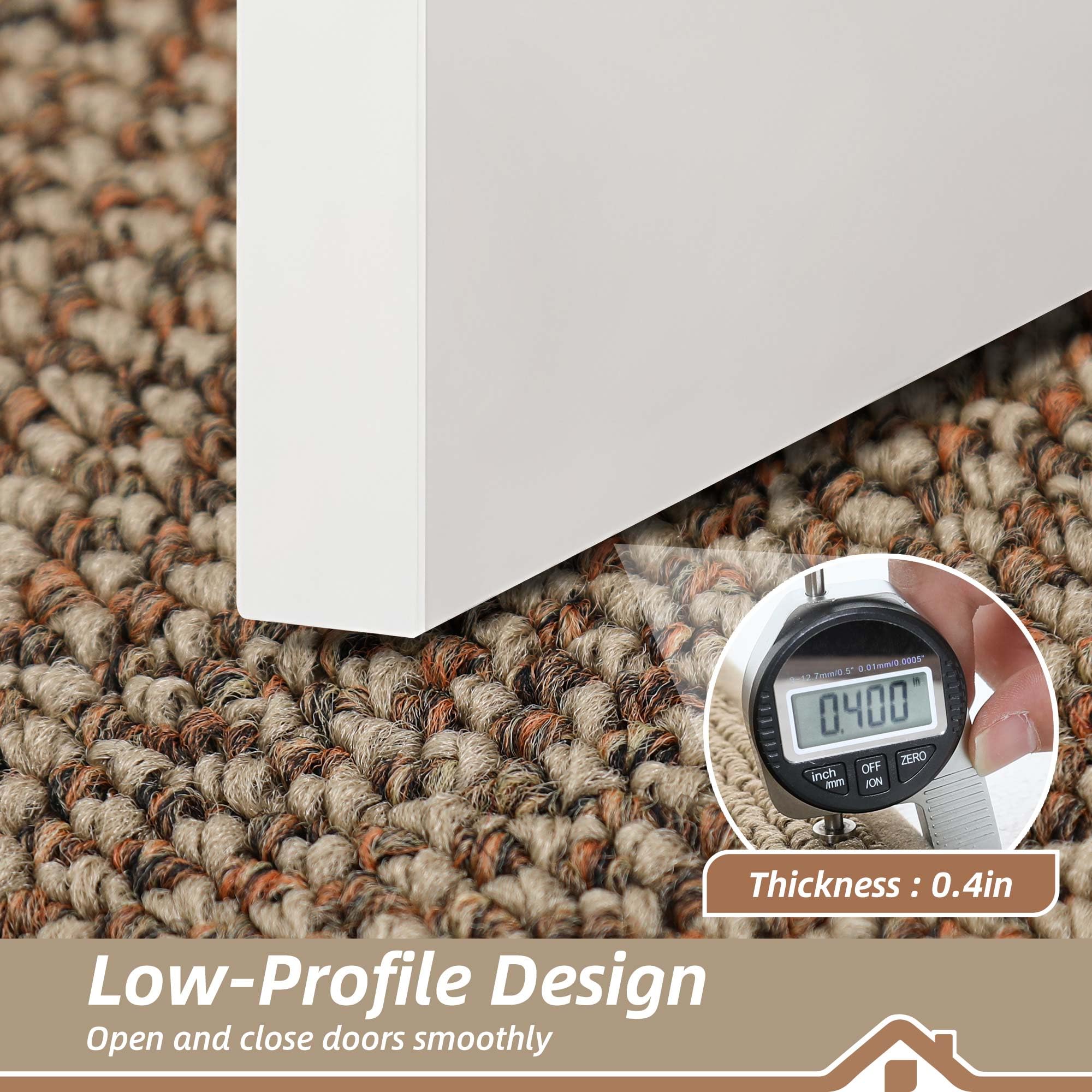 BEQHAUSE door mat non-slip backing stays in place on dry floors