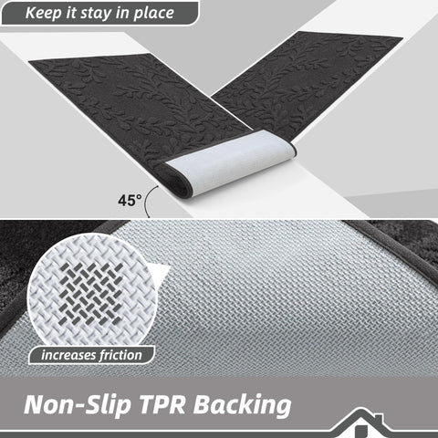 BEQHAUSE mat with reinforced overlock edges prevents curling