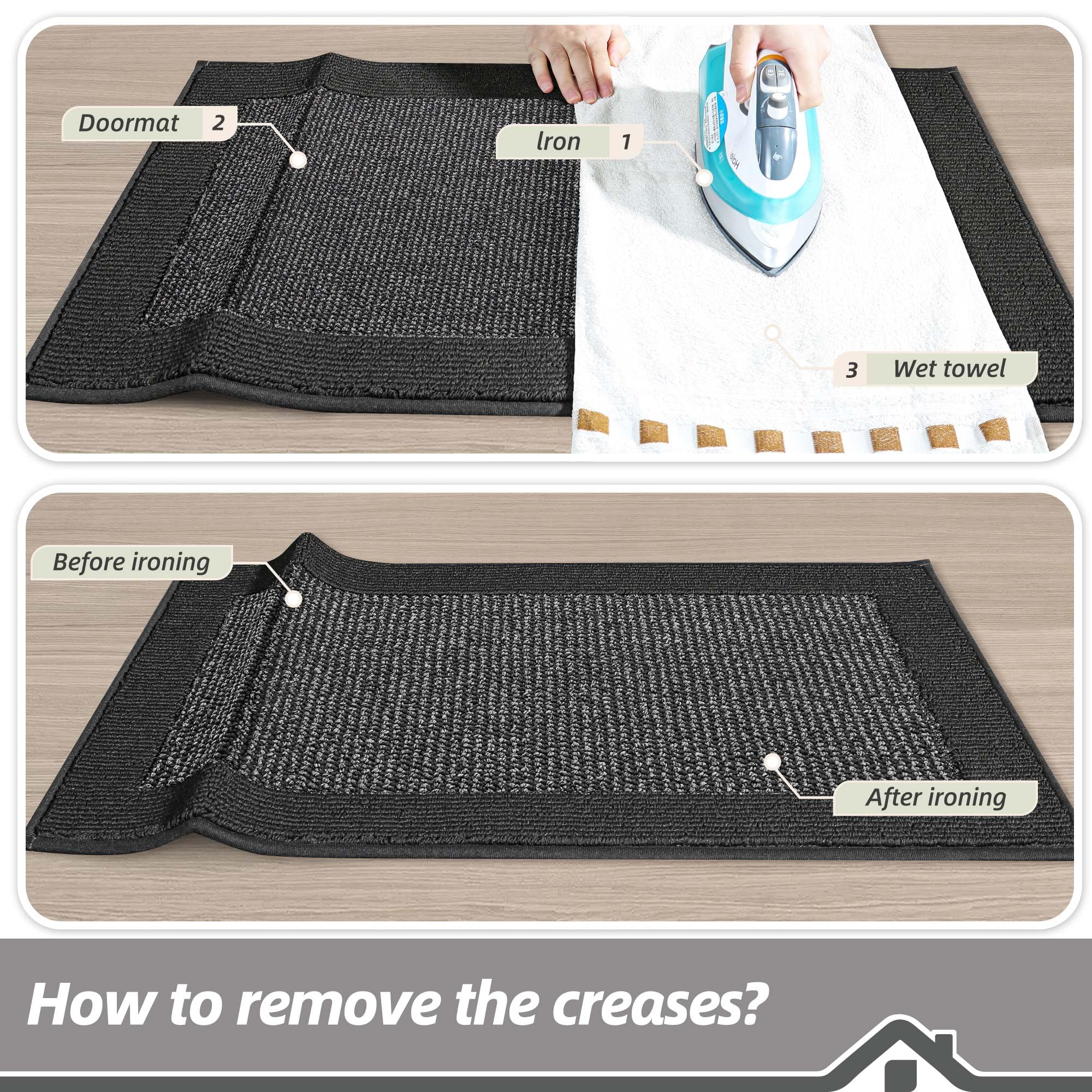 BEQHAUSE mat features reinforced overlock edges to prevent curling