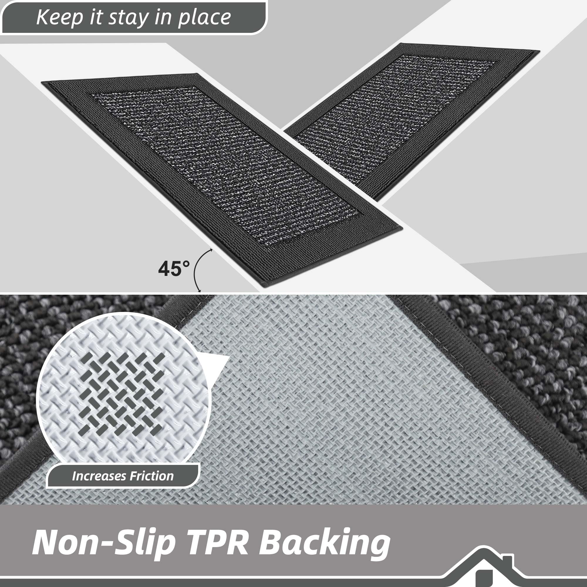 BEQHAUSE washable polypropylene surface cleans easily with broom, vacuum, or rinse.