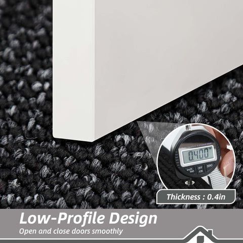 BEQHAUSE washable mat cleans easily with broom, vacuum, or rinse.