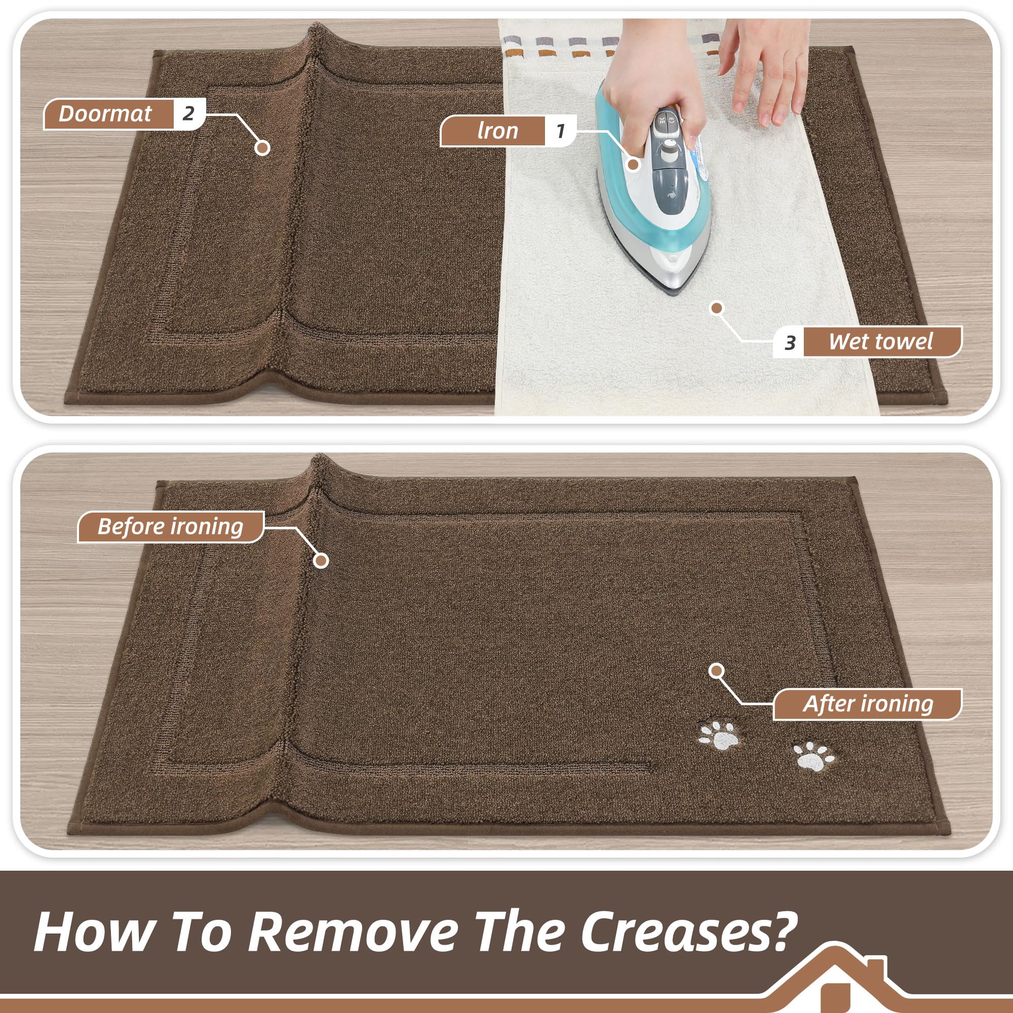 BEQHAUSE durable polyester mat machine washable