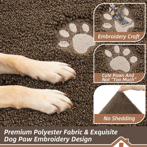 BEQHAUSE embroidered paw-pattern design adds pet-friendly style