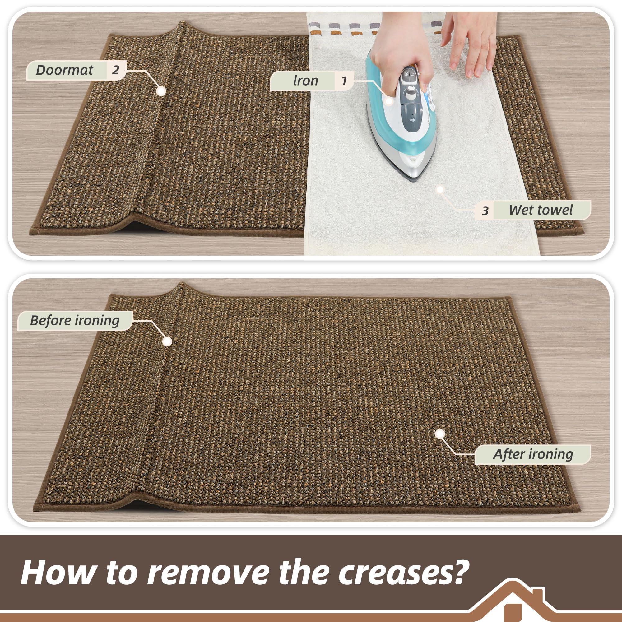 BEQHAUSE Large 32x48 mat covers wide entry area.