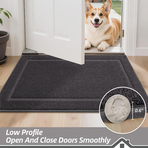 BEQHAUSE entryway rug versatile for mud and spills