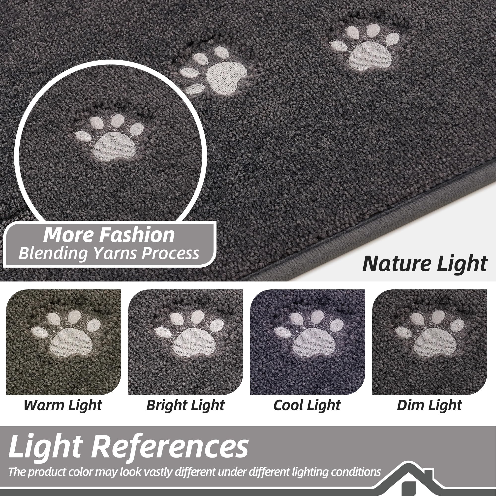 BEQHAUSE entryway rug is soft, pet-friendly, and non-shedding.