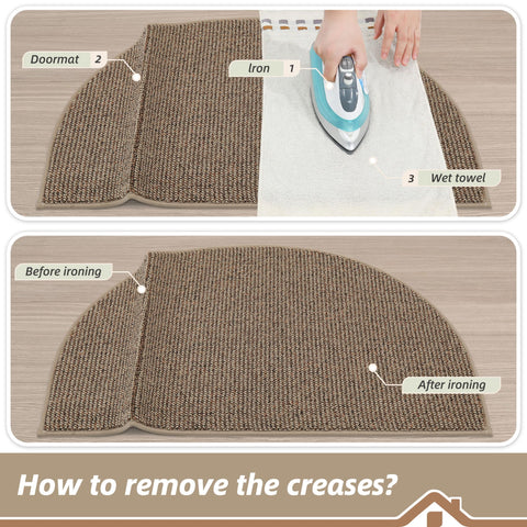 BEQHAUSE space-saving door mat fits small foyers and apartments.