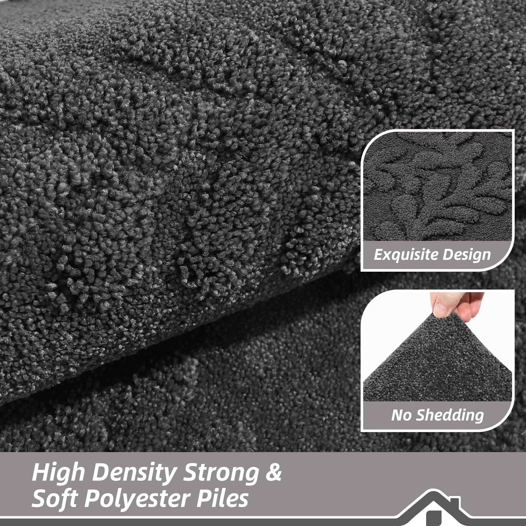 BEQHAUSE front-door mat in dark grey boosts curb appeal