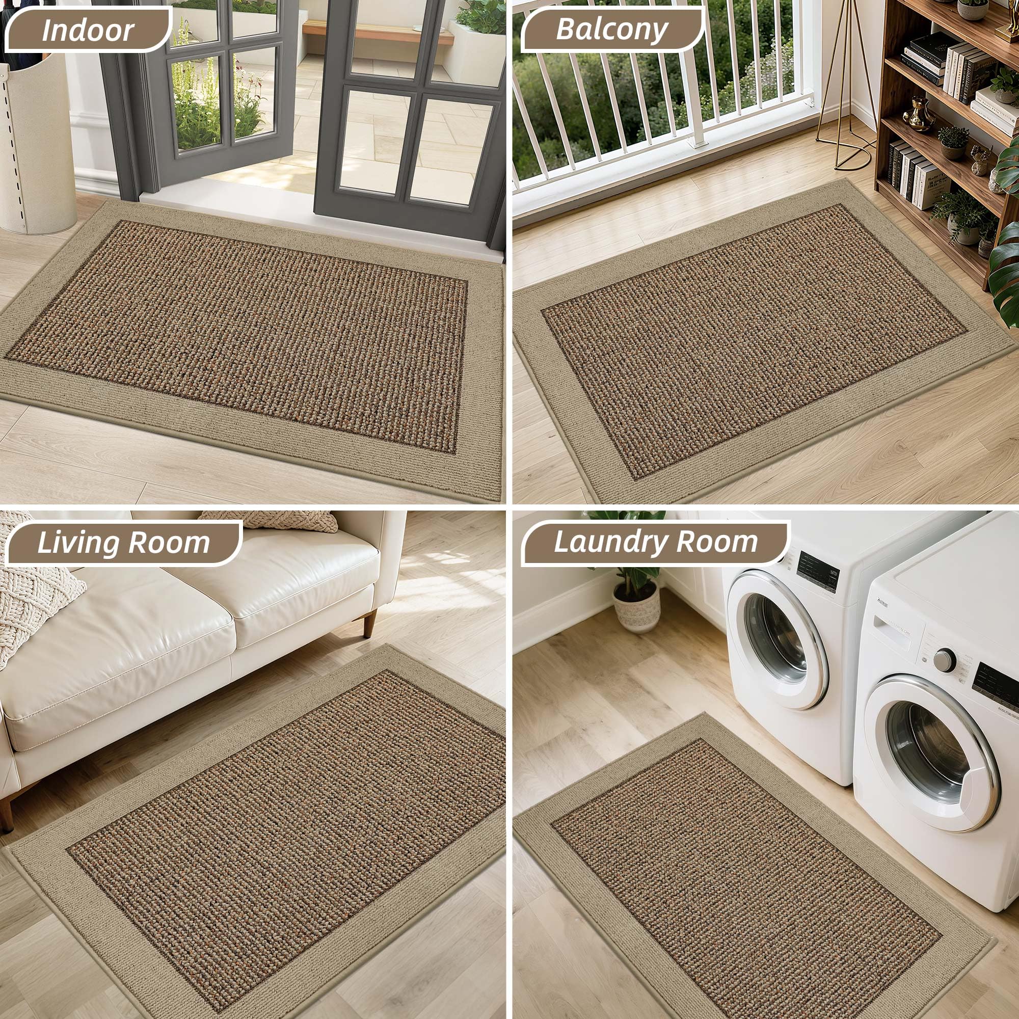 BEQHAUSE door mat is ideal for rainy, snowy, or muddy days.