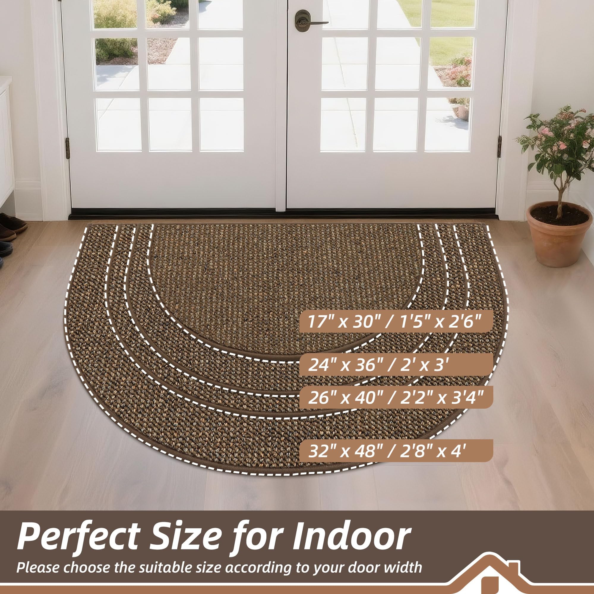 BEQHAUSE half-moon design door mat