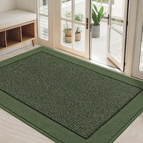 BEQHAUSE door mat 32x48 for front door traps dirt and keeps floors clean.