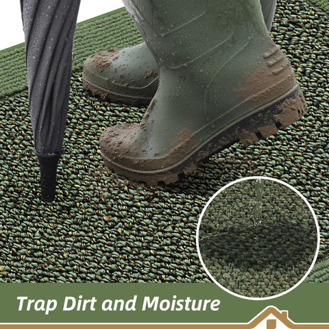 BEQHAUSE mat non-slip back stays securely on dry floors