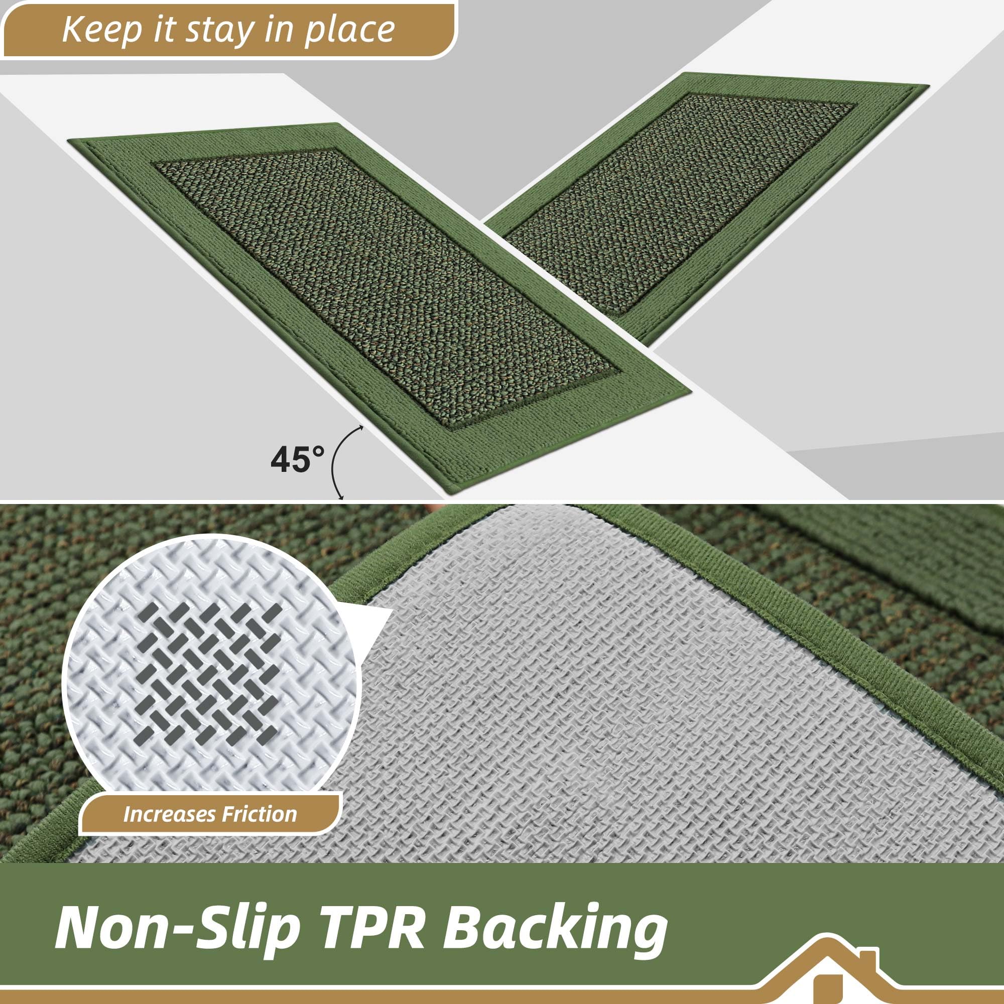 BEQHAUSE stain-resistant mat stays cleaner in wet conditions