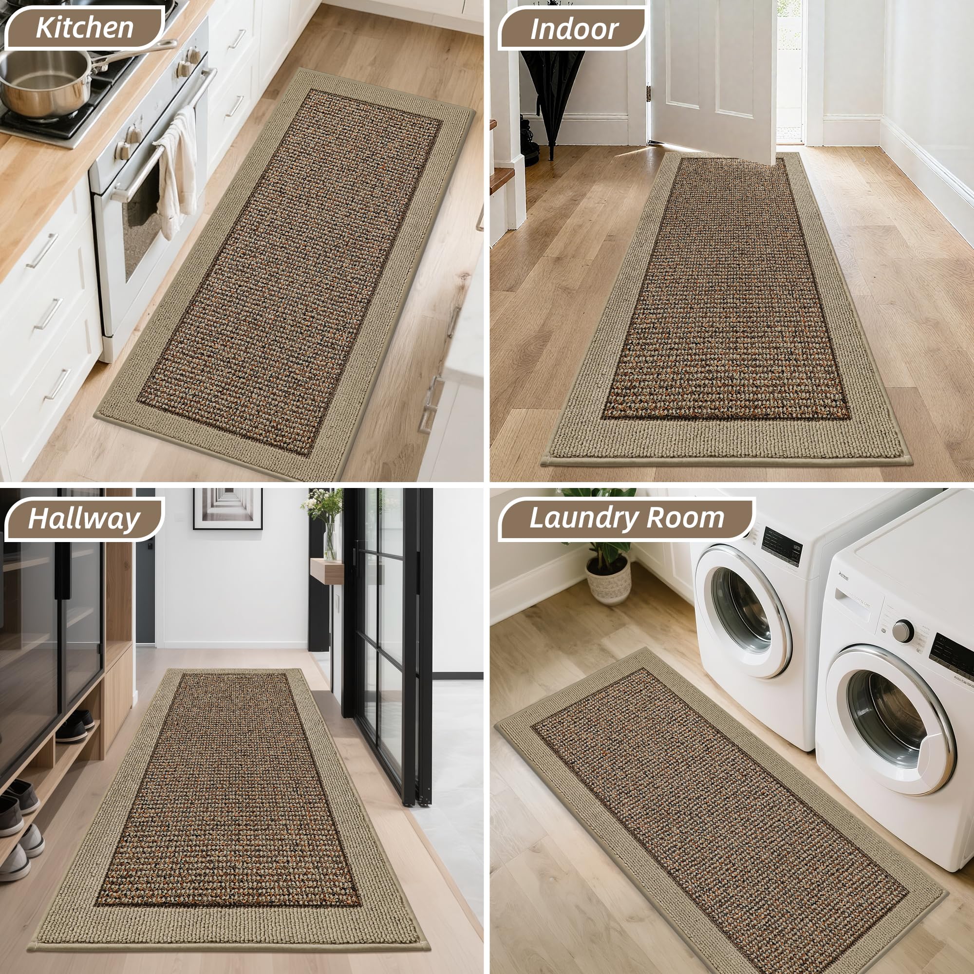 BEQHAUSE low profile mat fits under doors without obstruction.